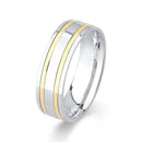 Aliança Masculina Reta 6 mm