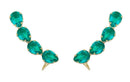 Brinco Ear Cuff Zircônias